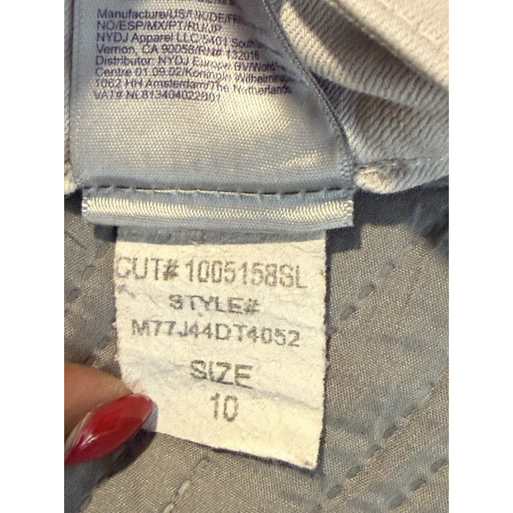 NYDJ Lift/Tuck Clarissa Ankle Lightweight Stretch Denim Jeans Beige Women Sz 10 - Picture 6 of 10